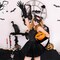 7 Pcs Halloween Black Cat Costume Accessories for Women with Halloween Cat Mask Neck Choker Cat Paw Gloves Headband Cat Tail Black Yarn Skirt Stockings for Halloween Cosplay Dress up Party